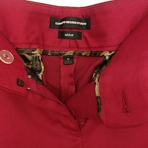 Red holiday dress pants